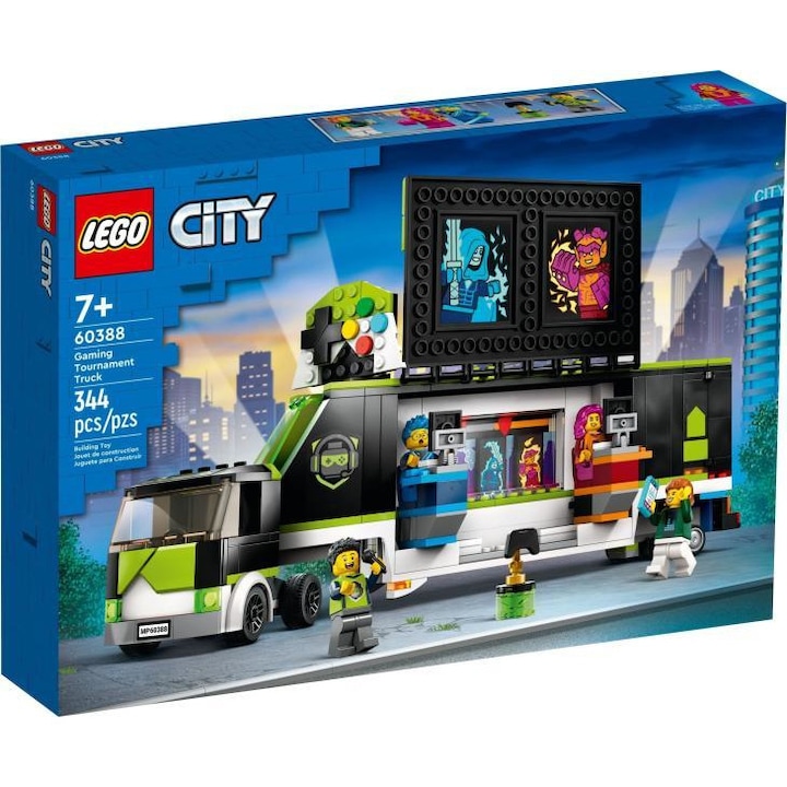 LEGO City - Gaming verseny teherautó, 7+ év, 344 elem, Járművek