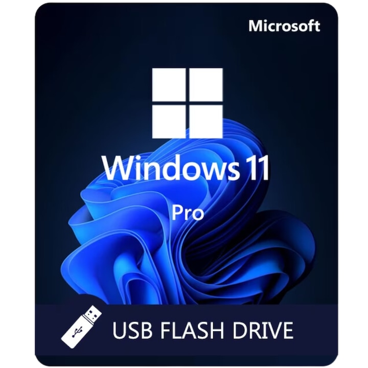Microsoft Windows 11 Pro, 64 bites, többnyelvű, kiskereskedelmi, USB 3.2, 32 GB