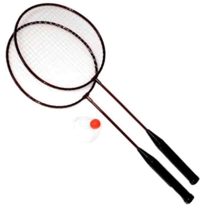 Set 2 Palete Badminton din Metal si Fluturas, 60 cm Dalimag