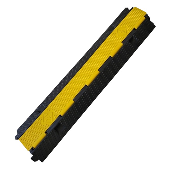 Kábelvédő platform, BADU, gumi, 100 x 20 x 5 cm, sárga, masszív