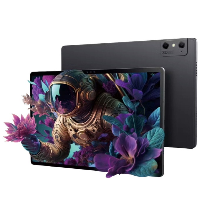 Tableta ZTE Nubia Pad 3D, Procesor Qualcomm Snapdragon 888 Octa-Core, Ecran IPS LCD 3D Lightfield 12.4", 8GB RAM, 128GB Flash, 16MP+8MP, Wi-Fi, Bluetooth, Android Gri