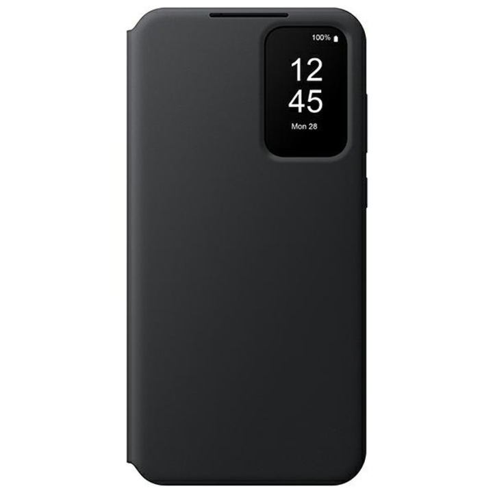 Калъф за телефон, Samsung, Съвместим с Samsung Galaxy A55 5G, Екологична кожа, Черен