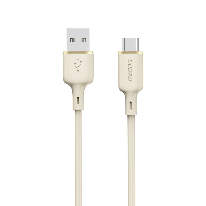 Cablu de date Dudao L7SC, USB-A / USB-C, 5A, bej, 1m