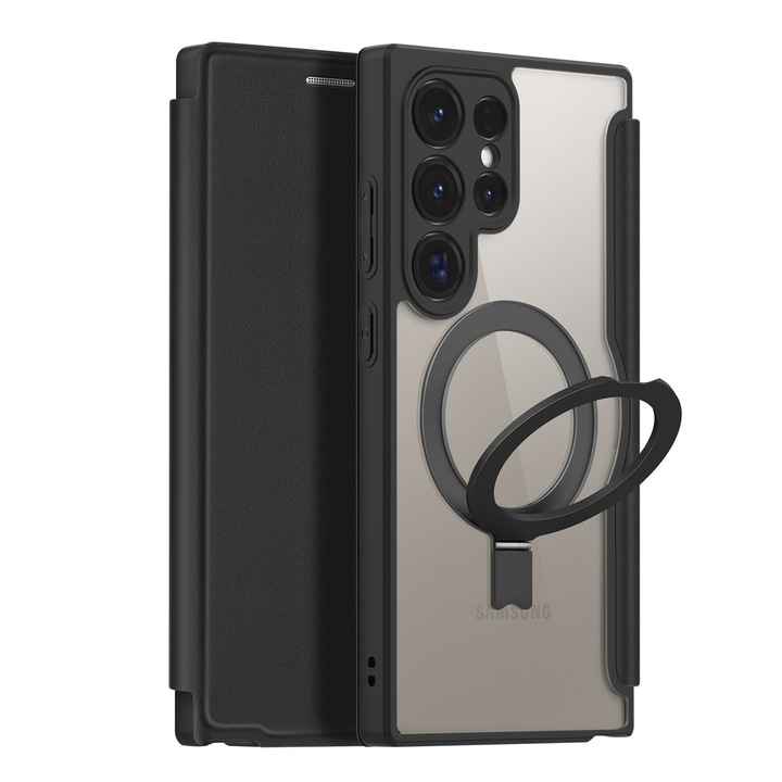 Кейс, Dux Ducis Skin X Pro за Samsung S24 Ultra, с магнитна халка, Черен