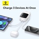 Powerbank Baseus QPow Pro+, 20000mAh, 22,5W, дисплей, вграден USB-C, бял