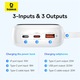 Powerbank Baseus QPow Pro+, 20000mAh, 22,5W, дисплей, вграден USB-C, бял