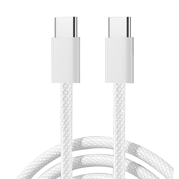 Cablu de date, Joyroom S-A45 Ben Series, USB-C la USB-C, 60W, 1m, alb