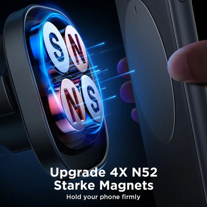 Joyroom JR-ZS400 магнитна стойка за кола, 4.0-7'', черна