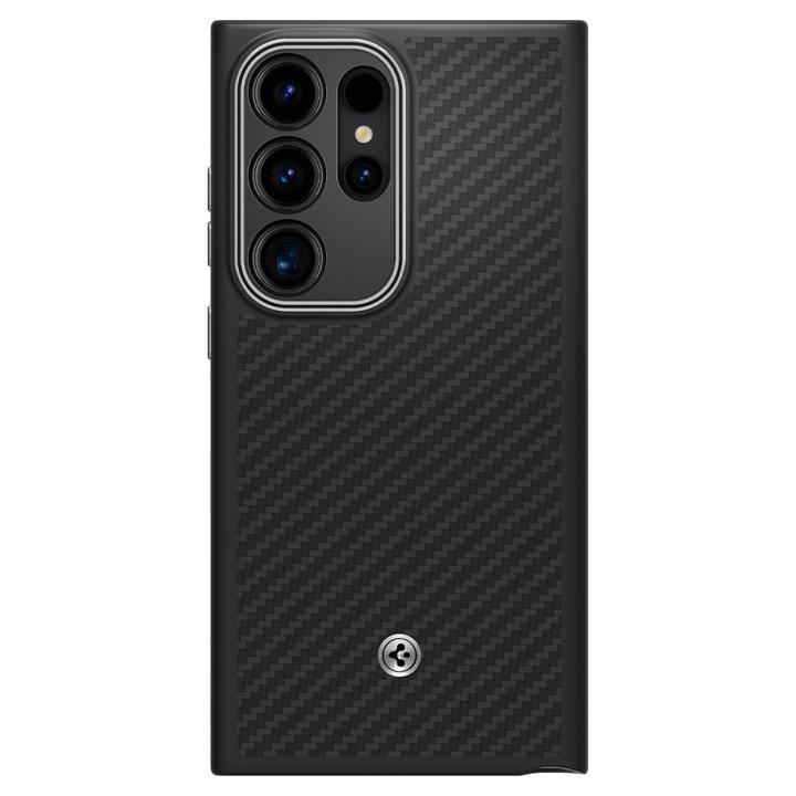 Калъф за телефон Spigen Enzo Aramid, ултра-устойчив, черен мат, За Galaxy S24 Ultra