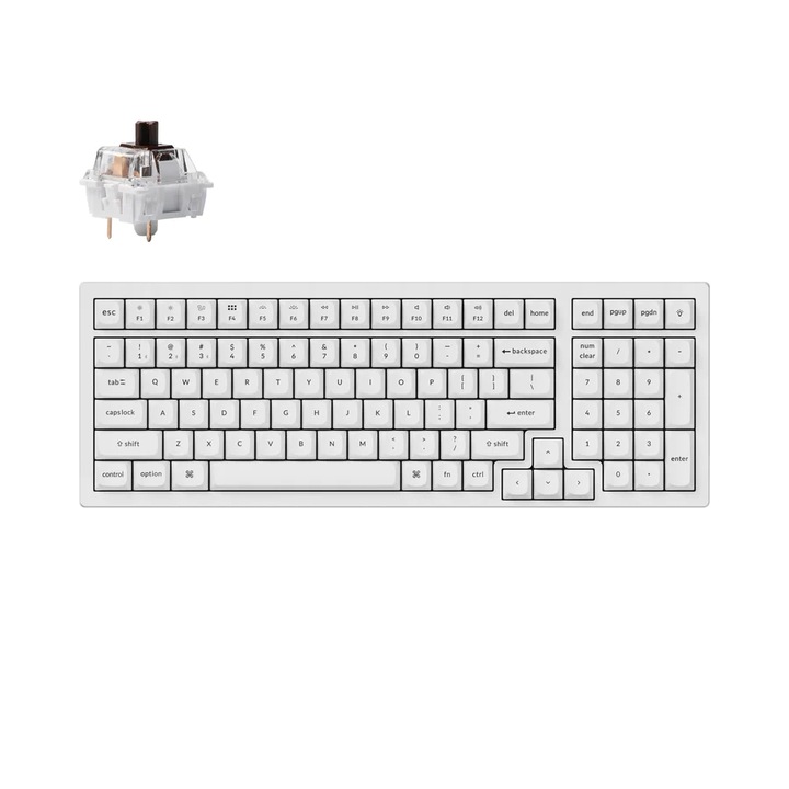 Клавиатура Геймърска Механична клавиатура Keychron K4 Pro White K4P-O3 K4P-O3