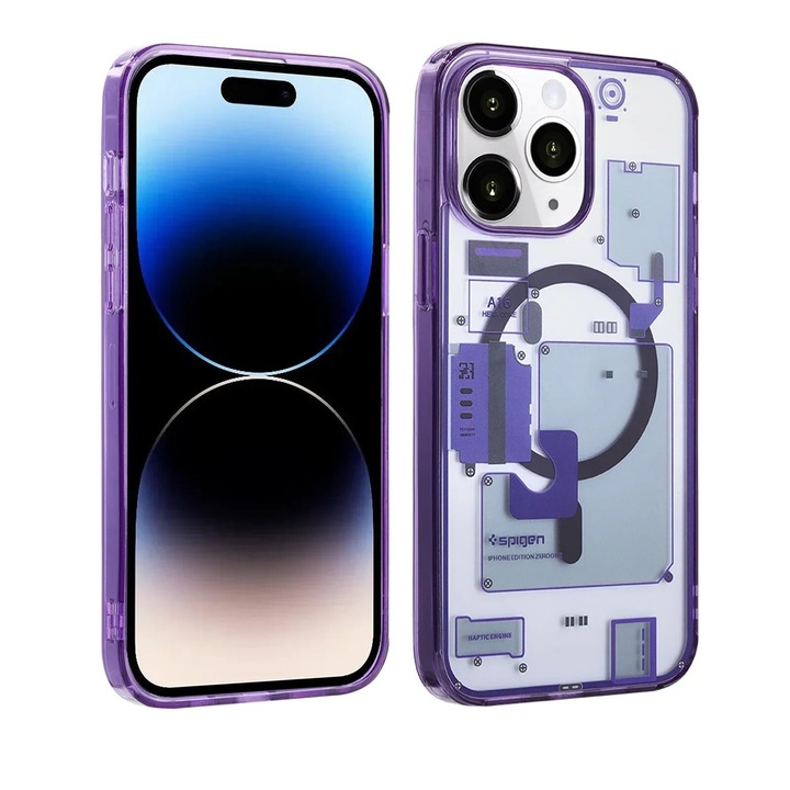 Калъф Spigen Ultra Hybrid ZeroOne iPhone 13 Pro Max, MagFit, лилав