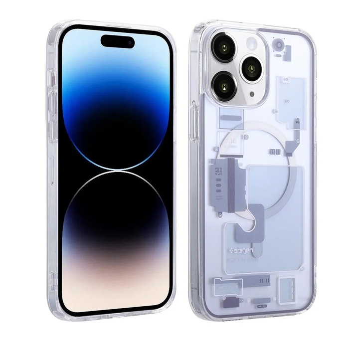 Калъф Spigen Ultra Hybrid ZeroOne iPhone 13 Pro Max, MagFit, бял