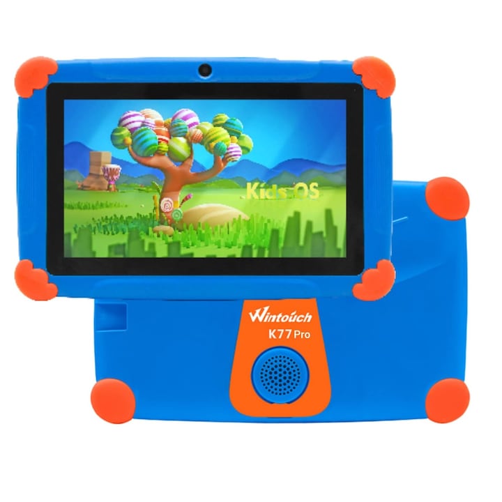Детски таблет NUBI Wintouch K77, Android 7, 1GB RAM, 7 Inch, 8GB, WIFI, Две камери, Родителски контрол, Син