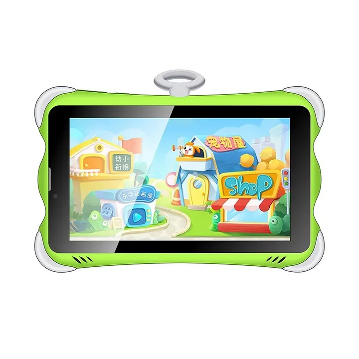 Детски таблет NUBI Wintouch K712, Android 10, 2GB RAM, 7 Inch, 16GB памет, 3G, WIFI, Две камери, Родителски контрол, Зелен