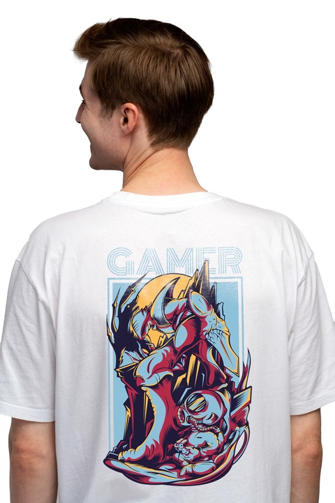 Мъжка тениска, Gamer, Чисто бяло