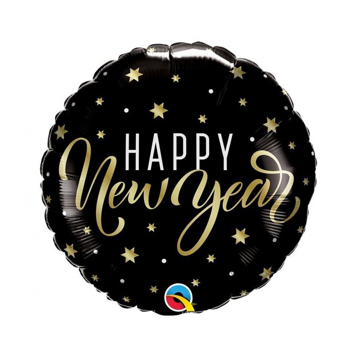 Фолиев балон Happy New Year Stars 46см