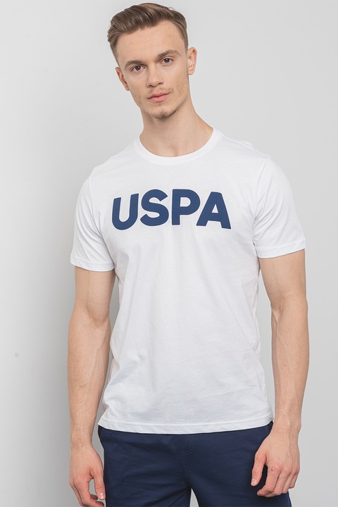U.S. Polo Assn, Logós póló, Fehér/Tengerészkék, 2XL