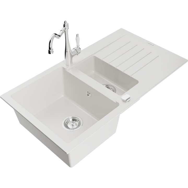 Chiuveta din granit cu baterie, Mexen, 16481, Granit, 900 mm x 180 mm