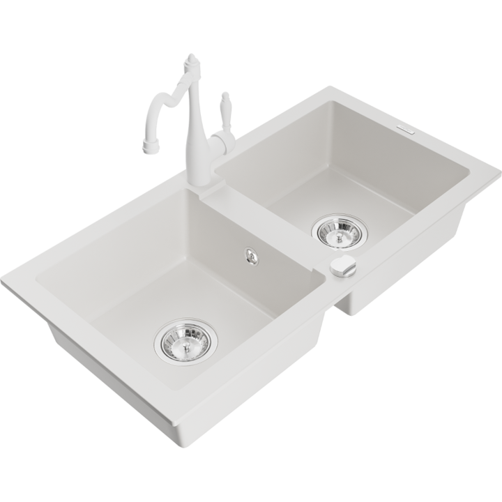 Chiuveta din granit cu baterie, Mexen, 16602, Granit, 820 mm x 151 mm