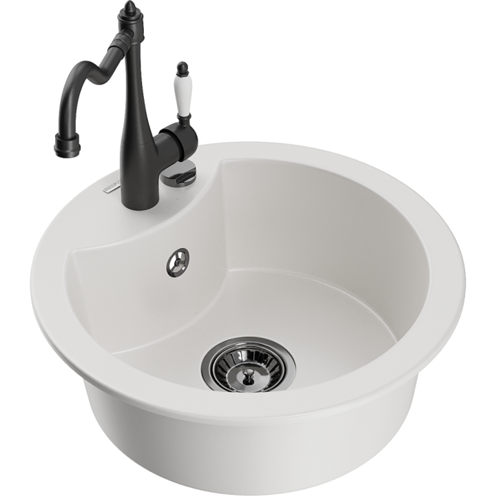 Chiuveta din granit cu baterie, Mexen, 16994, Granit, 488 mm x 157 mm