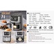 Friteuza cu aer cald, fara ulei，1400W, capacitate 7L, Temperatura Ajustabila，debit aer 360°, temperatura 80° - 200°，Negru
