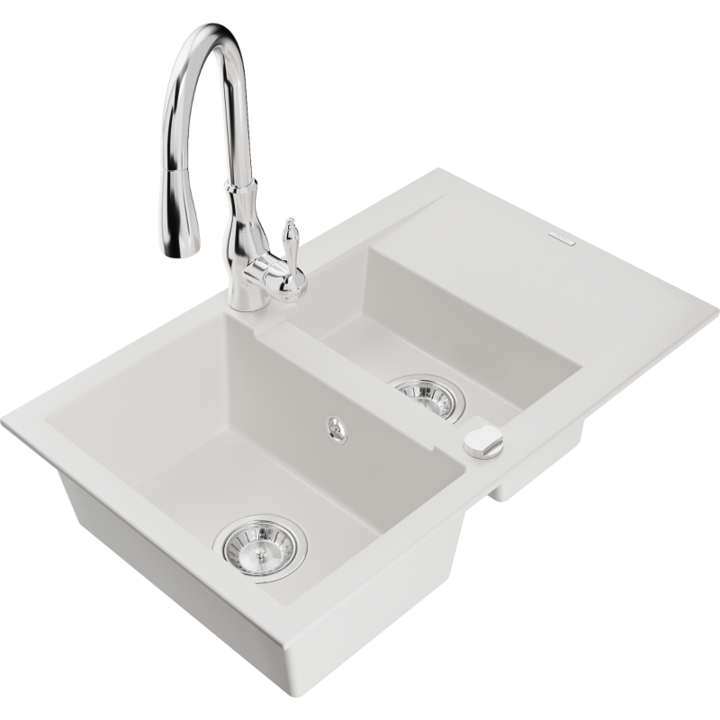 Chiuveta din granit cu baterie, Mexen, 17425, Granit, 737 mm x 167 mm