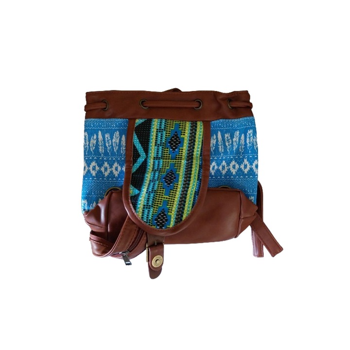 Női strand hátizsák, tarka, bőr, 24x27 cm