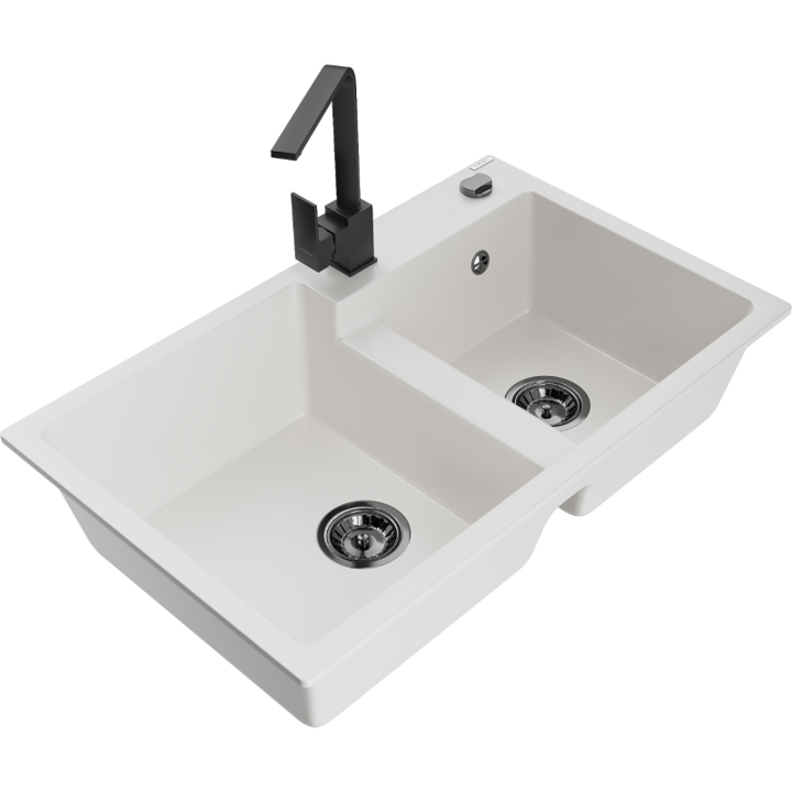 Chiuveta din granit cu baterie, Mexen, 17882, Granit, 800 mm x 180 mm