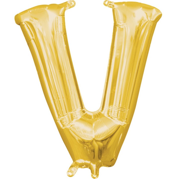 Фолиев балон Gold, Gold mini V letter 33см
