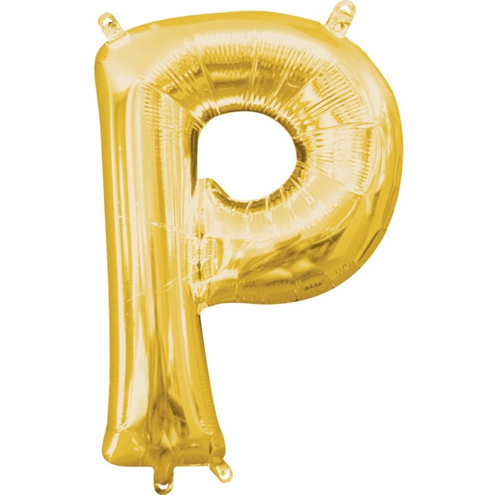 Gold, Златист мини балон с буква P фолио 33см