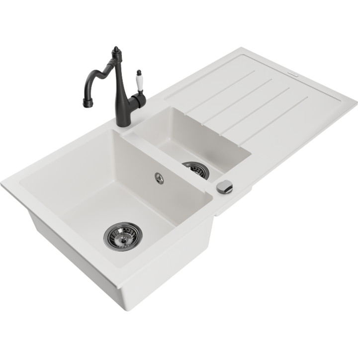 Chiuveta din granit cu baterie, Mexen, 18499, Granit, 1000 mm x 190 mm