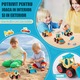 Set 4 Utilaje de Constructii pentru Copii, BYONDSELF®, cu Masini de Jucarie, Buldozer, Excavator, Tavalug, Burghiu de Pamant, cu Cutie de Depozitare, Amovibil, Multicolor, 3 Ani+