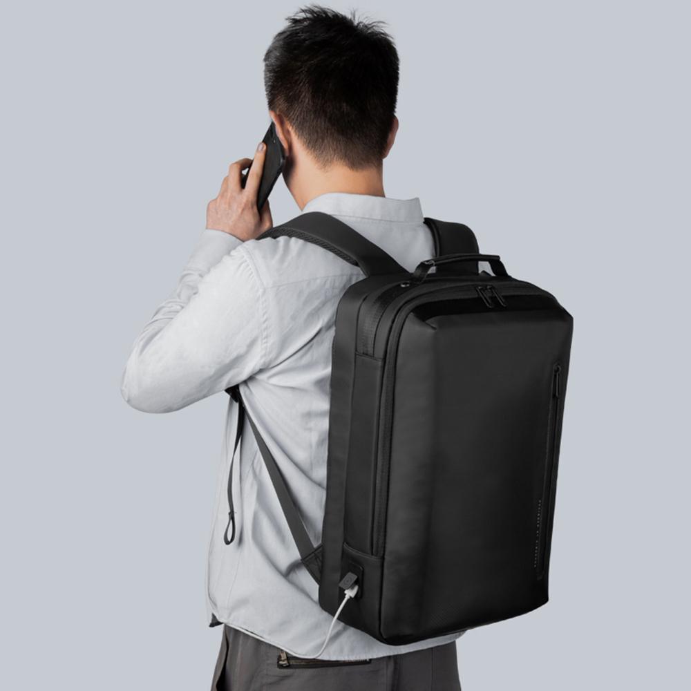 Rucsac laptop 15.6" smart business, impermeabil, cu port de incarcare USB, KINGSONS, 29x18x45.5 cm, Negru