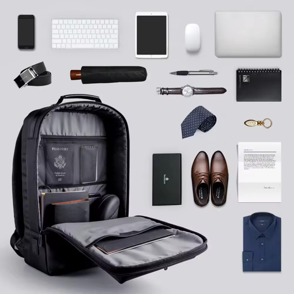 Rucsac laptop 15.6" smart business, impermeabil, cu port de incarcare USB, KINGSONS, 29x18x45.5 cm, Negru