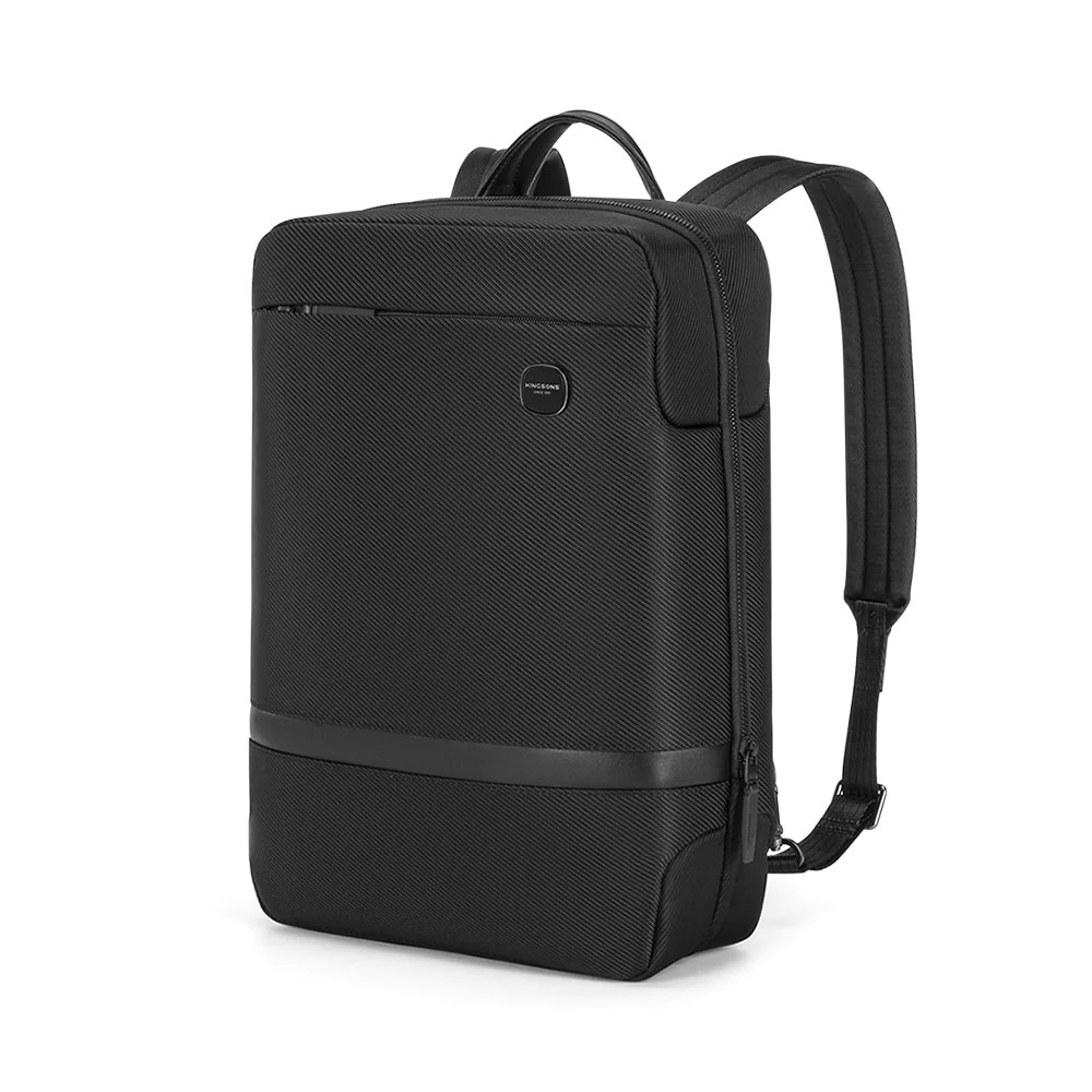 Rucsac laptop 15.6" casual business urban, ingust, impermeabil, KINGSONS, 28.5x11.5x41 cm, Negru
