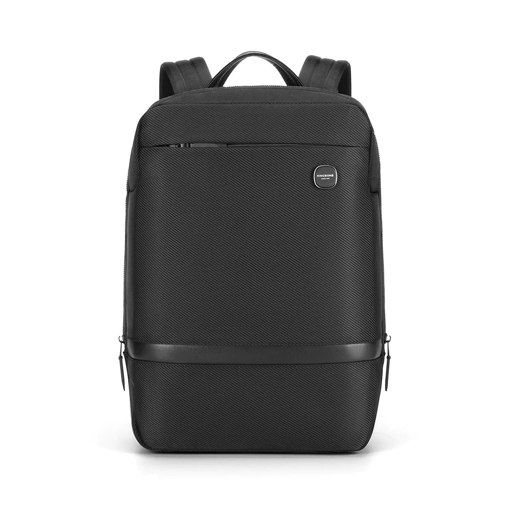 Rucsac laptop 15.6" casual business urban, ingust, impermeabil, KINGSONS, 28.5x11.5x41 cm, Negru