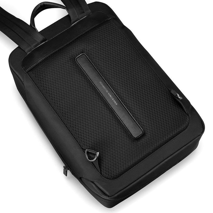 Rucsac laptop 15.6" casual business urban, ingust, impermeabil, KINGSONS, 28.5x11.5x41 cm, Negru