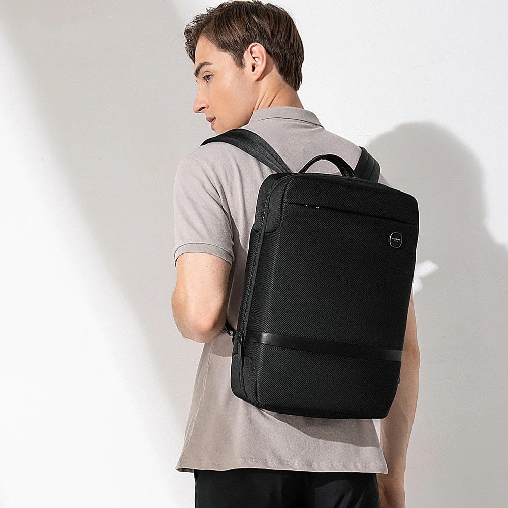 Rucsac laptop 15.6" casual business urban, ingust, impermeabil, KINGSONS, 28.5x11.5x41 cm, Negru