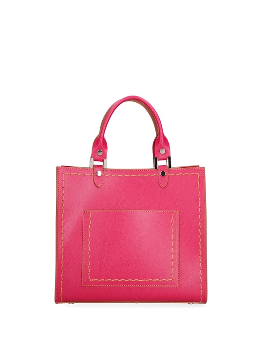 Roberta Rossi, Geanta tote de piele cu etui detasabil, Fucsia