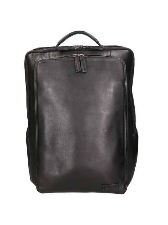 Santini Firenze, Rucsac convertibil de piele, Negru