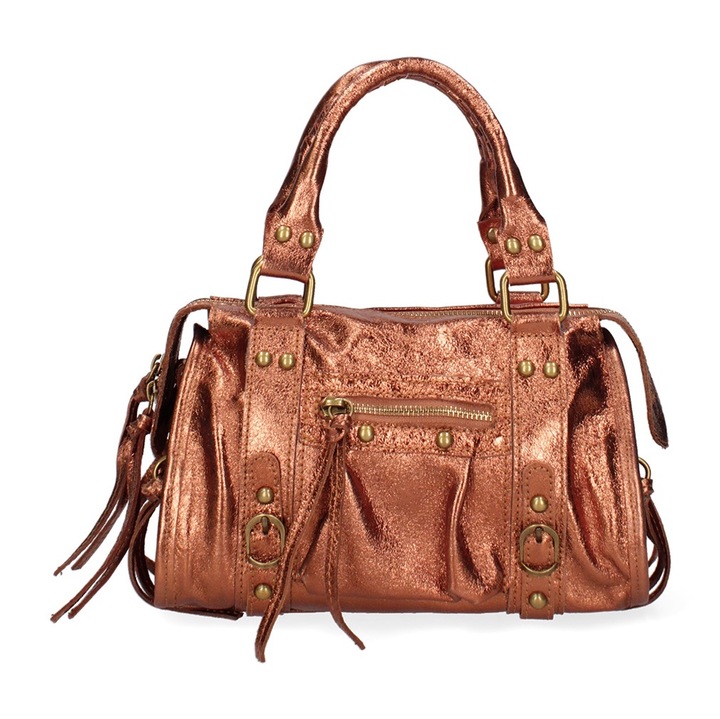Gave Lux, Geanta de piele cu bareta de umar, Bronz