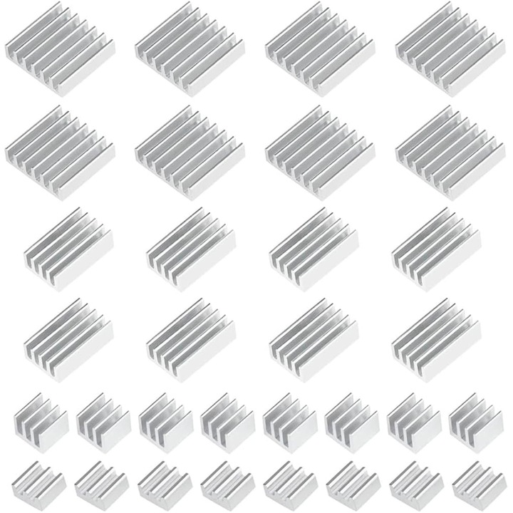 32 db alumínium radiátor készlet Raspberry Pi 4 Model B, Nybgyy®-hez