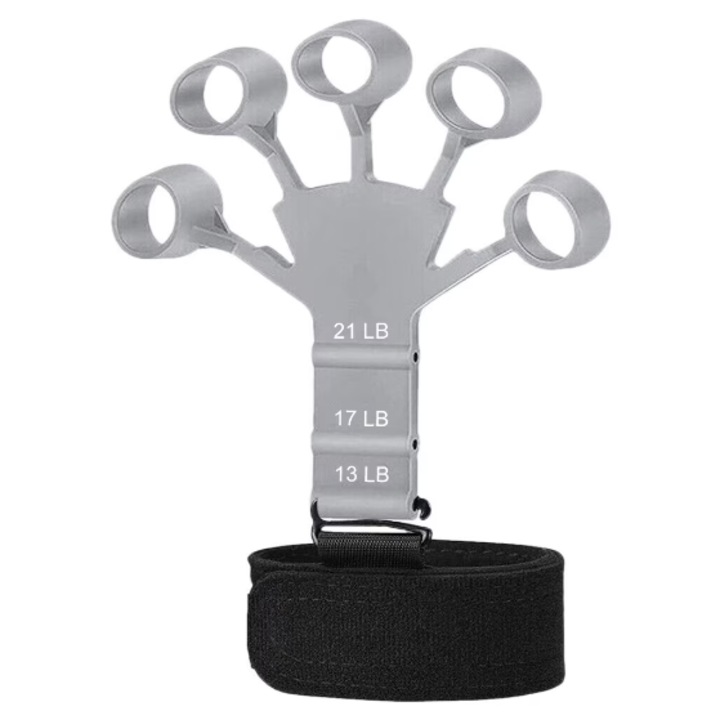 Antrenor flexor maini, Latex, 6 niveluri, SA&SO General Store® Gri