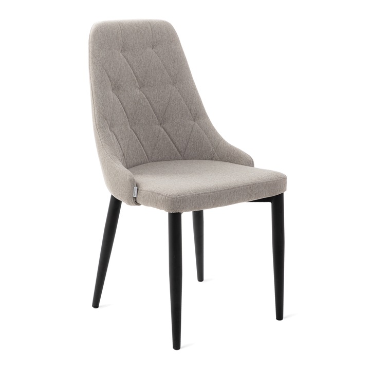 Scaun LOUIS QUILTER in tesatura bej 44x59x88 cm HOMLA