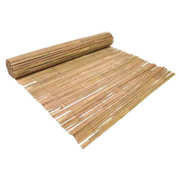 Gard decorativ din Bambus Natural pentru delimitare spatii exterioare, Maro, 5x1.5 m