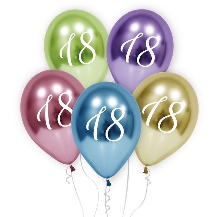 La multi ani de platina 18 baloane de platina, 5 baloane de 30 cm (12 inchi)