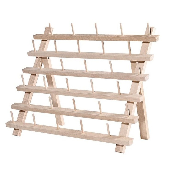 Suport pentru 30 de bobine de ata, din lemn, 32x40 cm, Babysnap