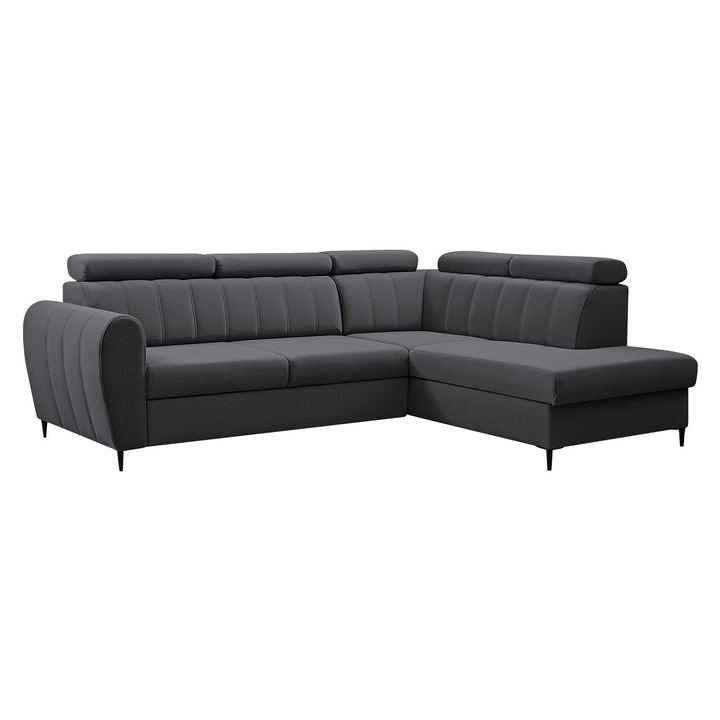 Coltar Patruzo L, MIRJAN24, gri, dreapta, 264x200x90 cm