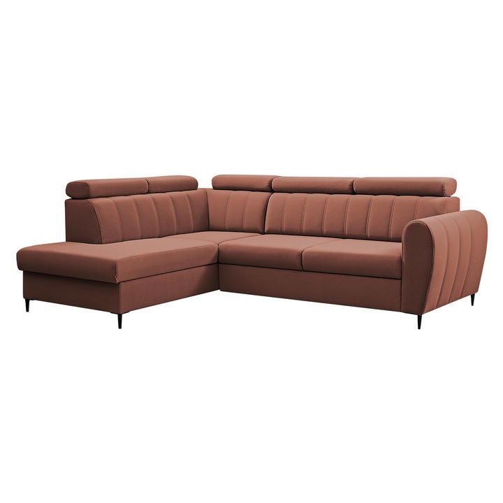 Coltar Patruzo L, MIRJAN24, roz, stanga, 264x200x90 cm