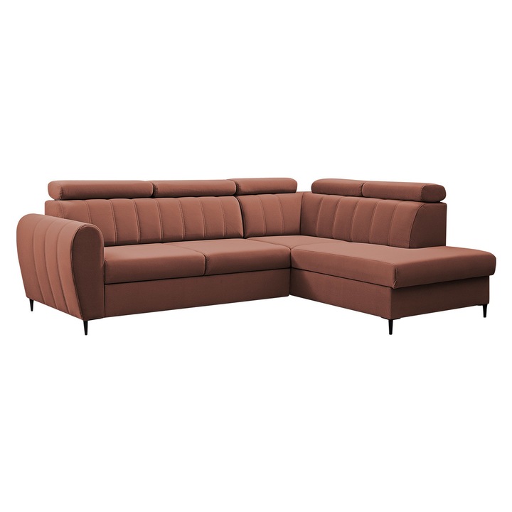 Coltar Patruzo L, MIRJAN24, roz, dreapta, 264x200x90 cm